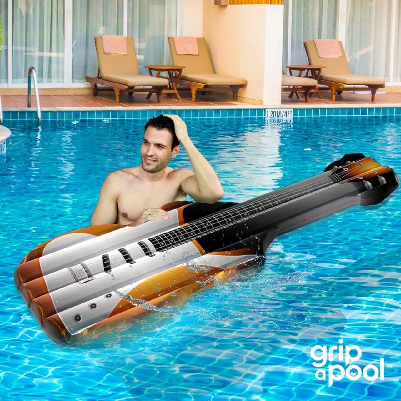 Inflatable Guitar Large Pool Float for Adults, Gift Idea for Music Lovers