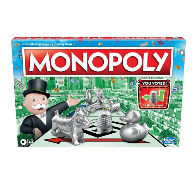 Monopoly Game, Family Board Games for 2 to 6 Players & Kids Ages 8 and Up, Includes 8 Tokens (Token Vote Edition)