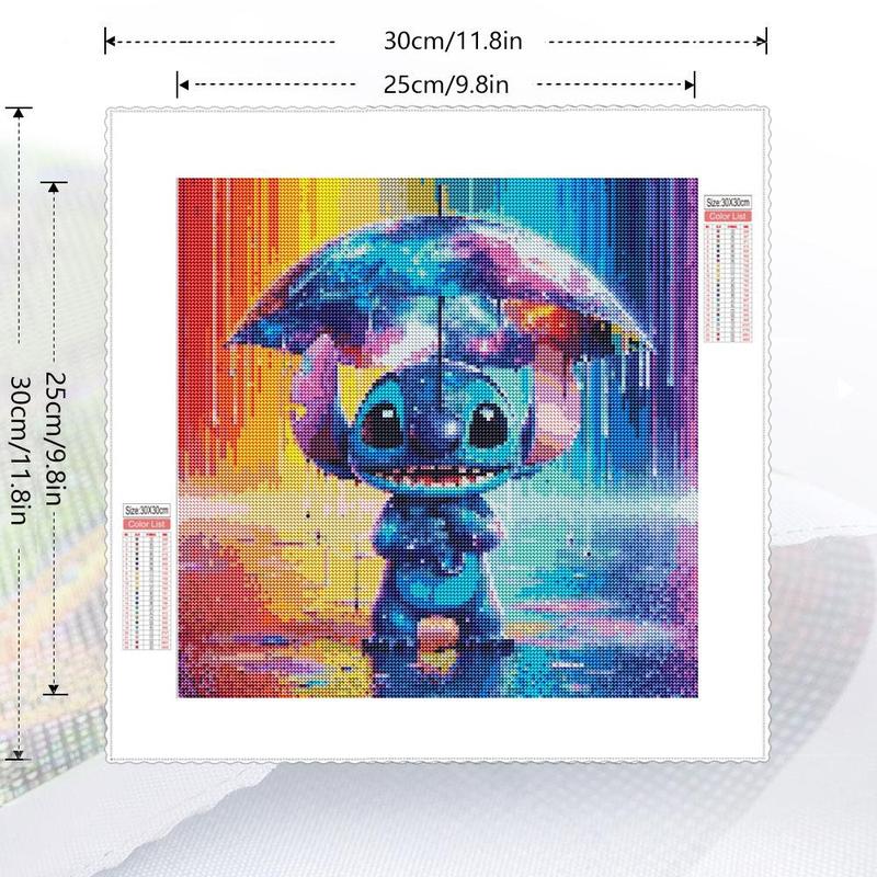 Stitch Pattern Diamond Arts Colorful Painting Kit without Frame, 5D Diamond Art Decorative Picture for Christmas Gift, DIY Wall Art Ornaments for Gifts