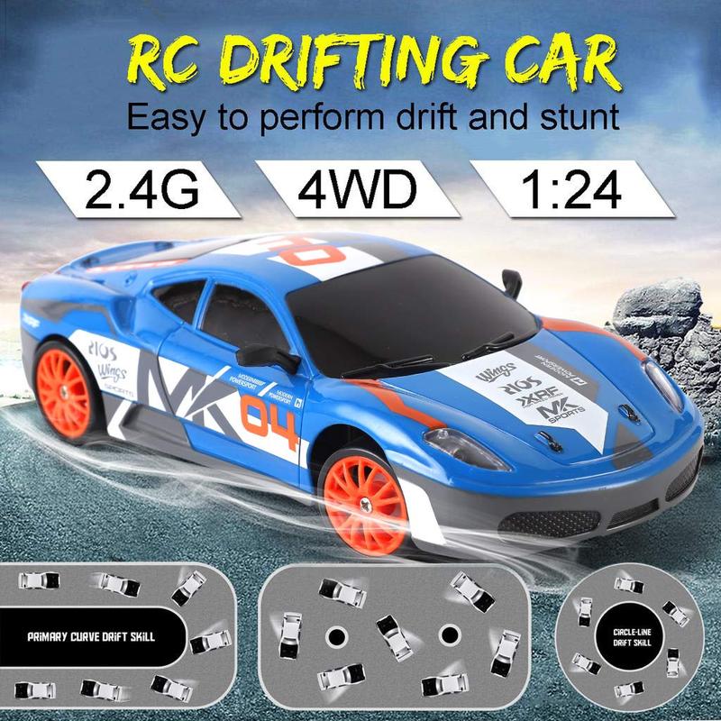 RC Drift Car Mini RC Drift Car for Adults 1:24 Remote Control High Speed Race Drifting Cars 2.4GHz 4WD Racing Hobby Toy Car with Headlight for Boys and Girls rcoffroad 4x4 cooltoys clearance items today 2024