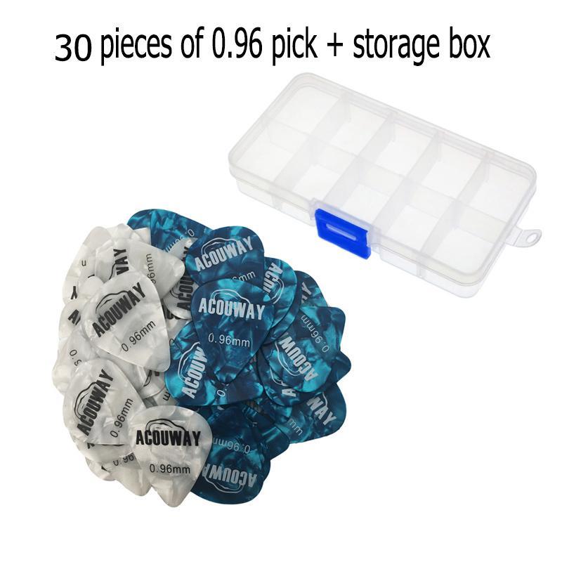 Multicolor Guitar Picks with Storage Box, 30pcs set Durable Guitar Picks with Storage Case, Guitar Accessories, Christmas Gift