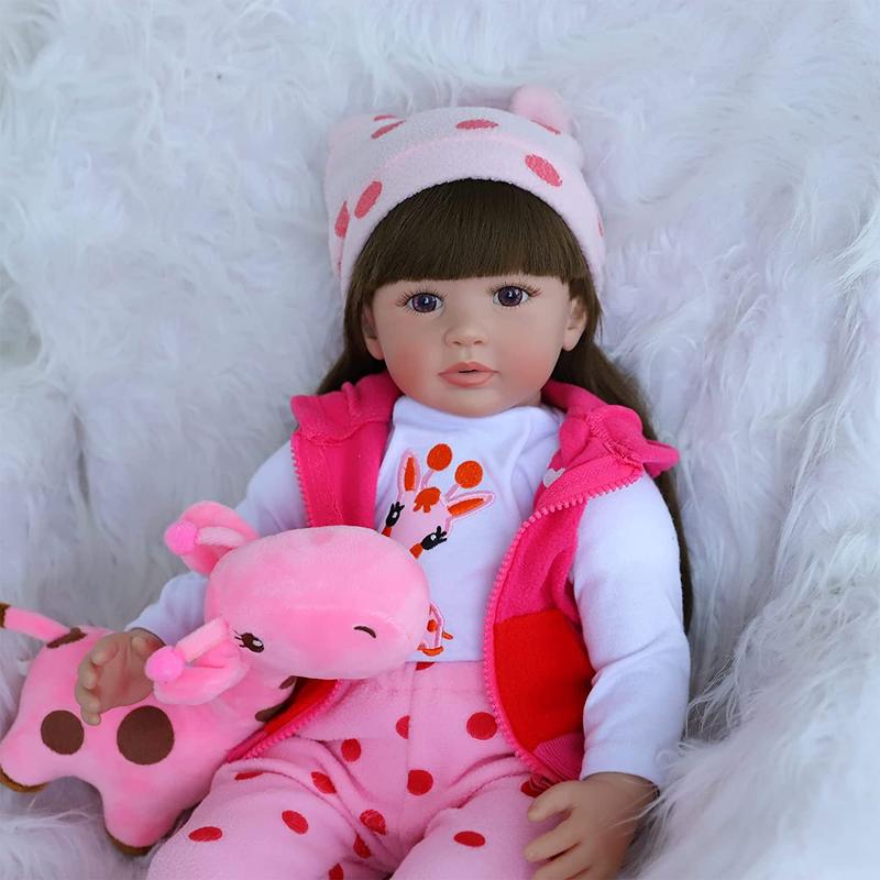 24 Inch Adorable Baby Doll, Lifelike Reborn Baby Doll, Realistic Baby Girl Doll, Cute Baby Doll for Kids, Fun Gift for Toddlers, Soft & Comfy Baby Girl Toy for Home Ornaments, Reborn Baby Dolls