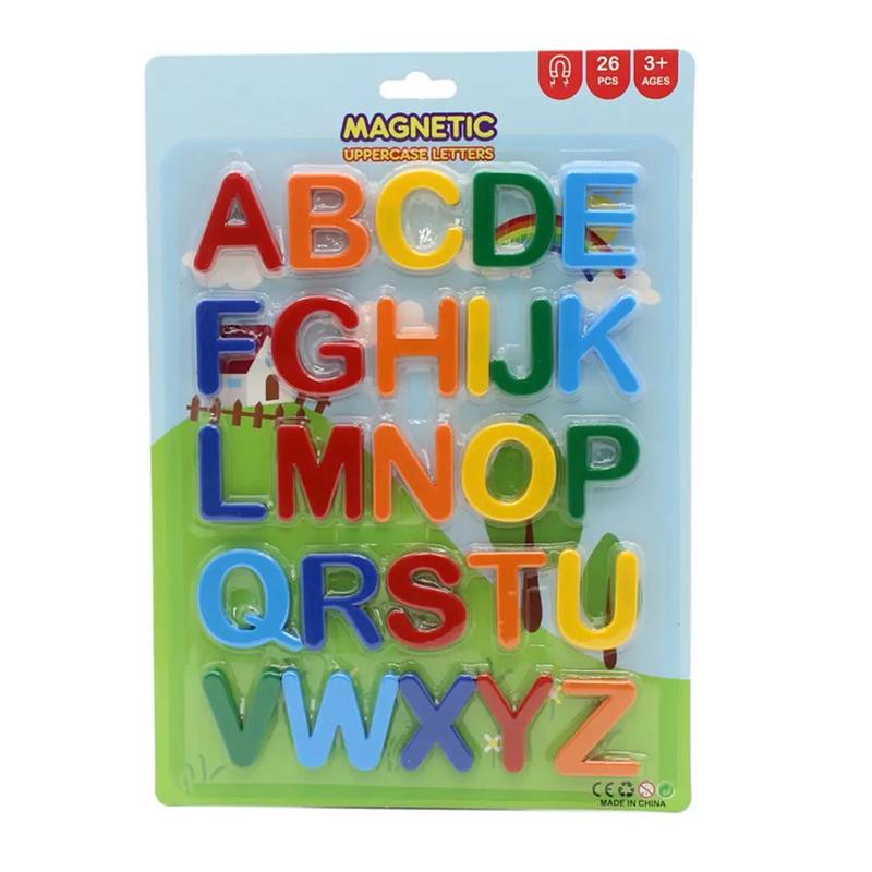 1 Set Alphabet Learning Fridge Magnet, Magnetic A-Z Alphabet Educational Toy, English Alphabet Cognition Magnet For Kindergarten Students