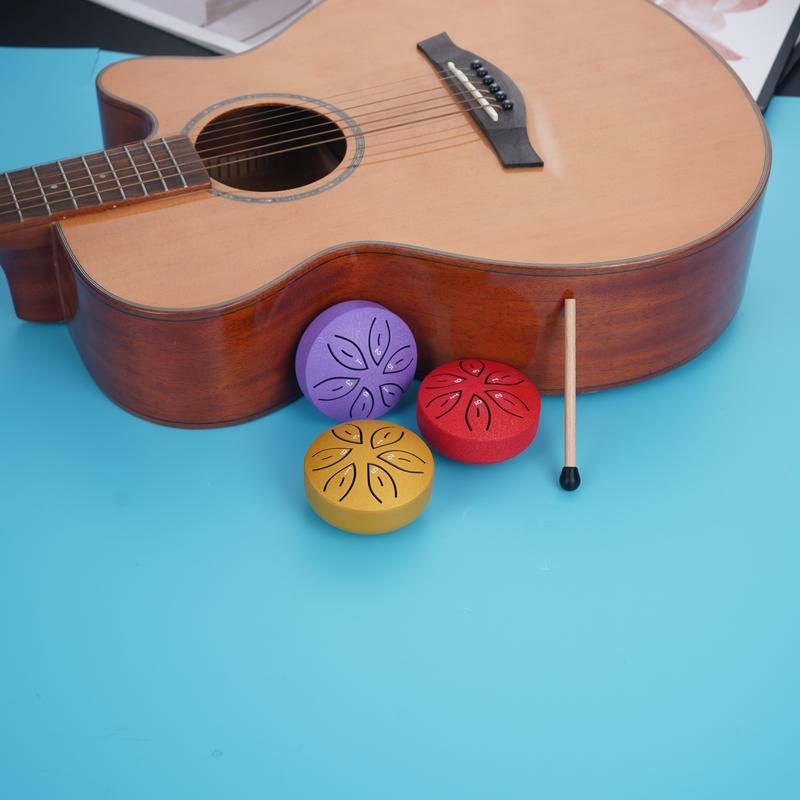 Rain Drum for Outside,Steel Tongue Drum Rain Chime Waterproof, Steel Tongue Drum 3 Inches 6 Notes, Mini Handpan Drum