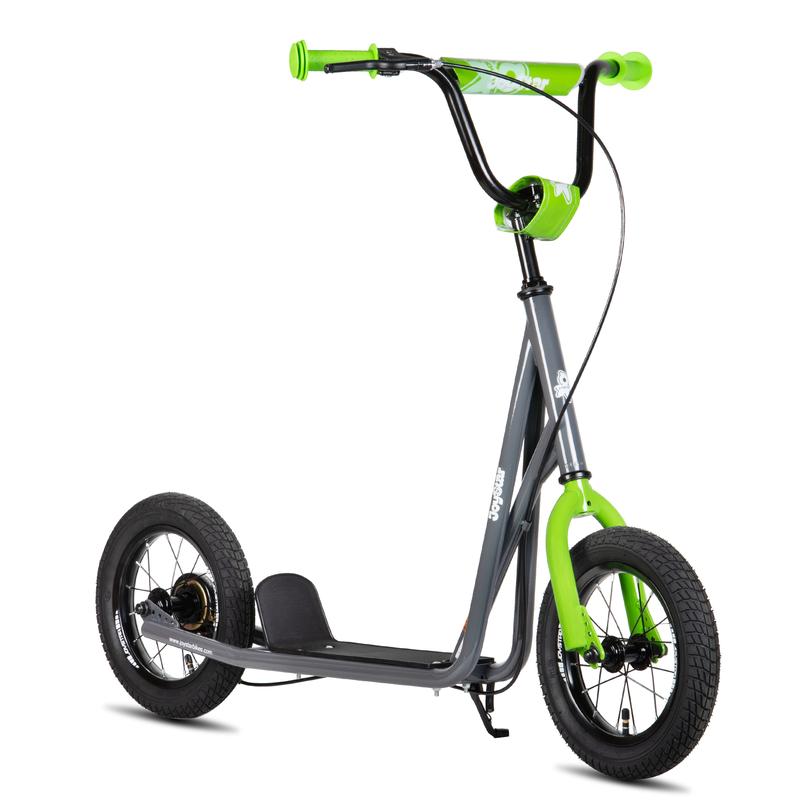 JOYSTAR christmas 2024 ornament Kick Scooter Ages 5-9 Years Old 12 Inch Front and Rear Wheel V-Brake Adjustable Handlebar