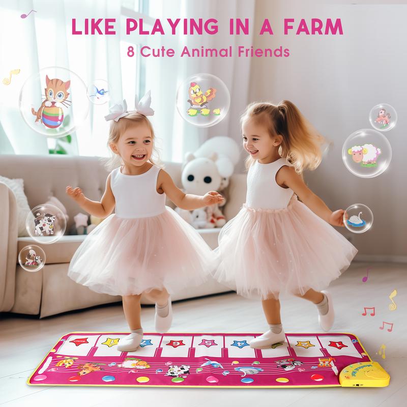 Dance Mat Music Toy, Touch Play Electronic Dance Pad Dance Piano Mat - Musical  Animal Keyboard Touch Play Mat Interactive Piano Play Mat for Boys Girls,Christmas Birthday Gifts