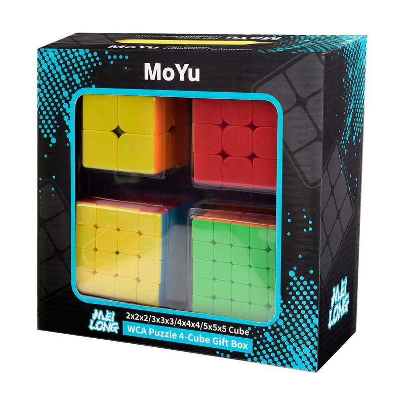 D-FantiX Speed Cube Set, Meilong MF2S 2x2 MF3S 3x3 MF4S 4x4 MF5S 5x5 Stickerless Speed Cubes Bundle with Gift Box rubixcubegame rubik