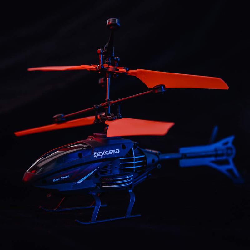 Helicopter with Led Light Rc Helicopter Outdoor Mini RC Infraed Induction Helicopter Aircraft Flashing Light Helicopter Christmas Gifts for Men Helicopter Drones for Kids 8-12