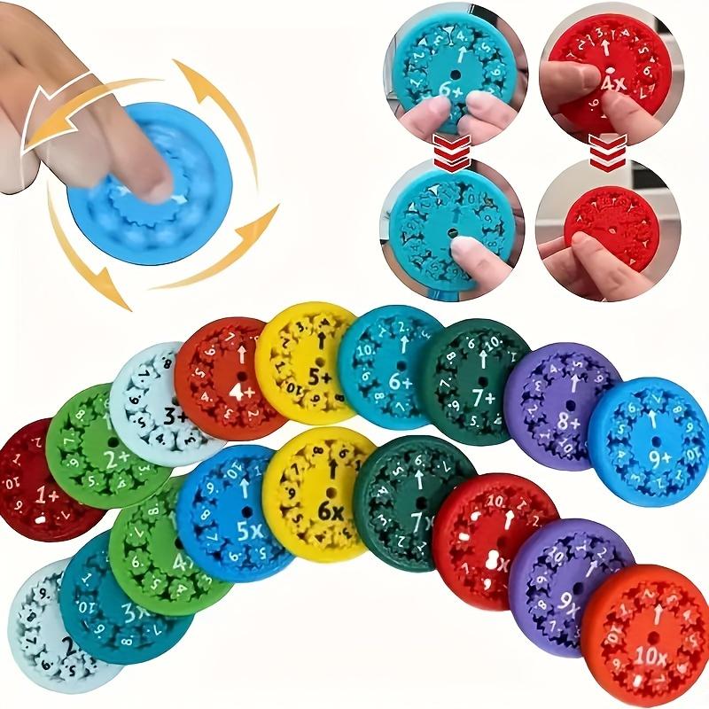 Mathematical Fidget Spinners: 9 Addition & Subtraction, 9 Multiplication & Division, 18 Total - Educational Counting Toys for Ages 14 and Up