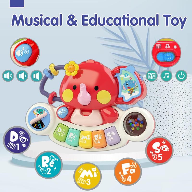 Piano Musical Toys for Kids, Musical Educational Toys with Lights, Early Learning Montessori Toy for Boys Girls, Learning Toys for Children