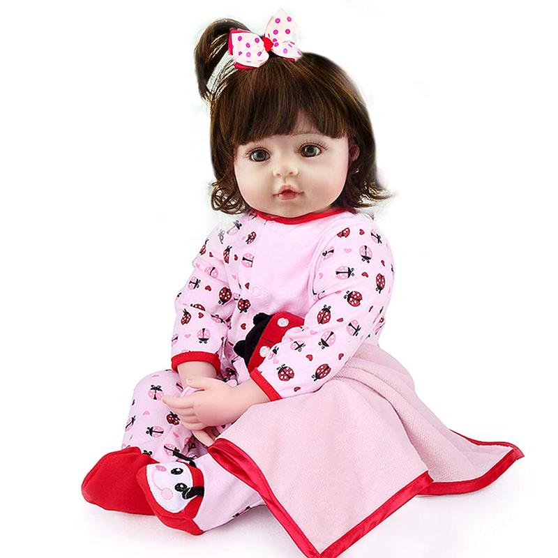 Wooroy Reborn Doll - Birthday Gift, Kids Gift, Girl Gift, Christmas Gift, Big Sister Gift, 22 Inch Lifelike Baby Doll Look Real Realistic Newborn Baby Gift Toys for Kids Age 3+