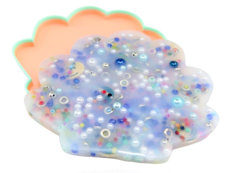 Seashell Pick Party Pad - Satisfy Your Urge to Pick, Pop and Peel Stress-Free!  Picky Party Pad and Tray  Picky Pad Silicone