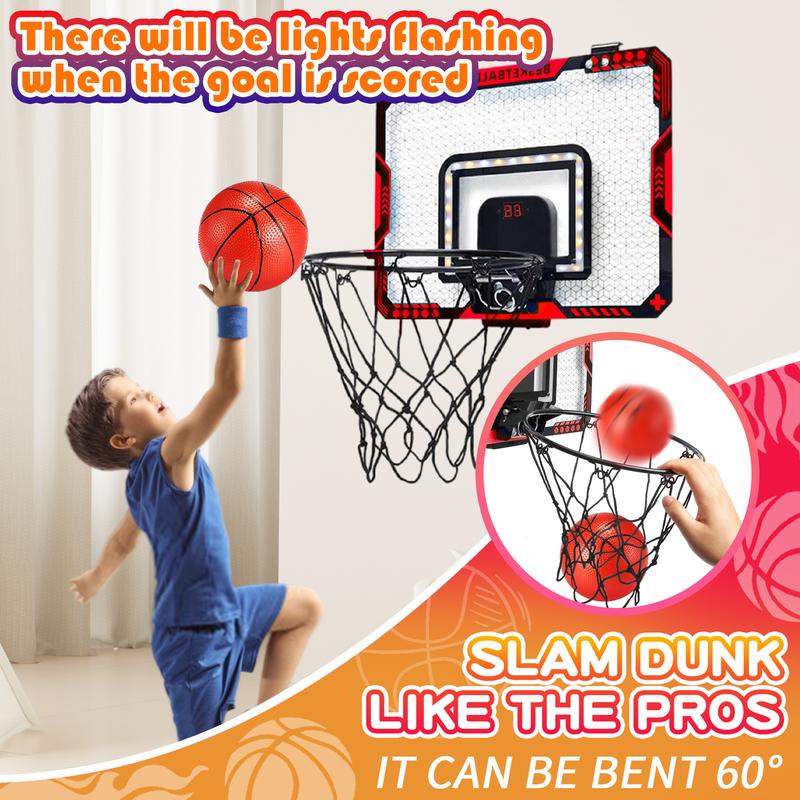 Basketball Hoop Set , Electronic Scoring & Lights Toy