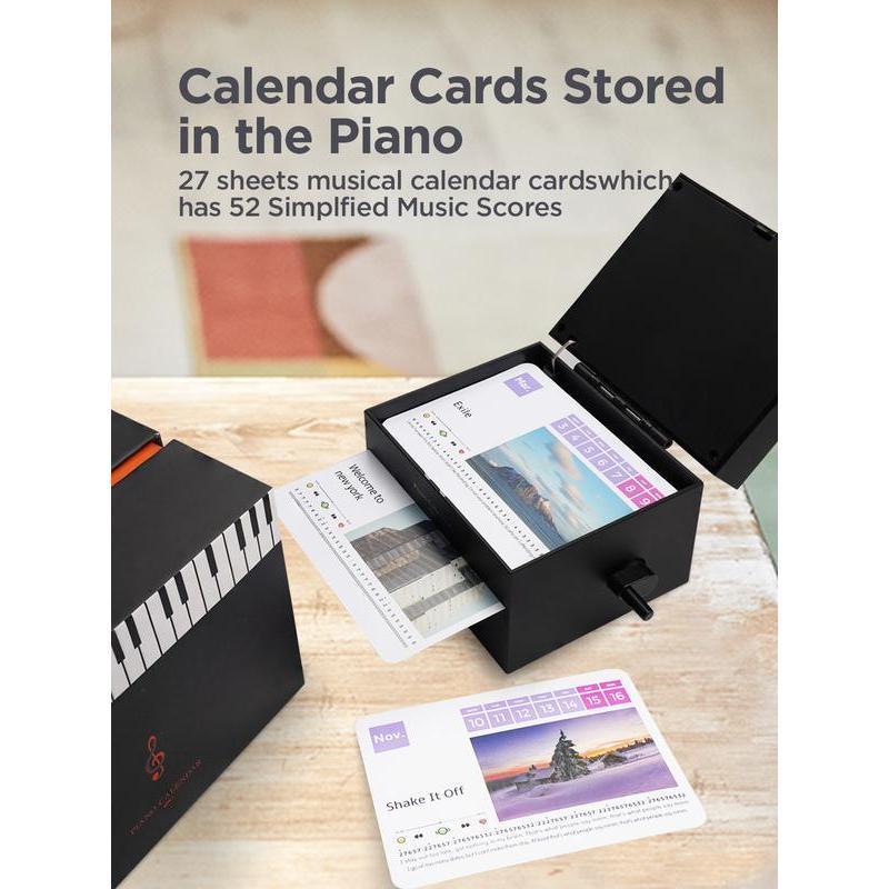 Swift Piano Calendar 2025 with Music Lyrics Mini Piano with 52 Sheet Music in 28 Cards for Fans, Family and Friends Advent Calendar