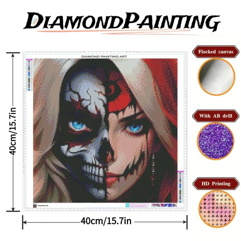 DIY Artificial Rhinestones Arts Painting Kit Without Frame, Two-faced Girl Pattern DIY Painting, Handmade Craft Wall Art Decoration