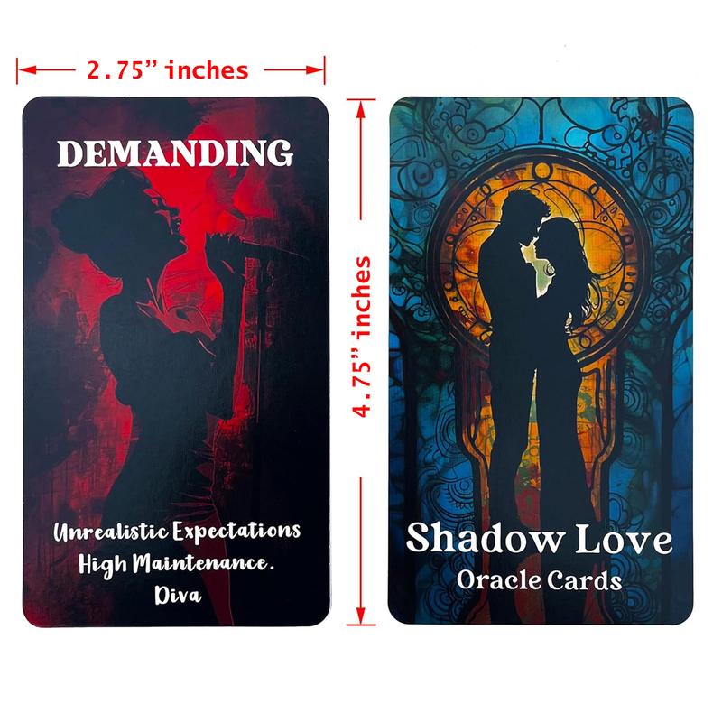 Shadow Love Oracle Cards: 56 Oracle Card Deck, Clarifying Love Situations to help you make informed decisions, divination tool for oracle reading, psychic reading, fortune, tarot cards