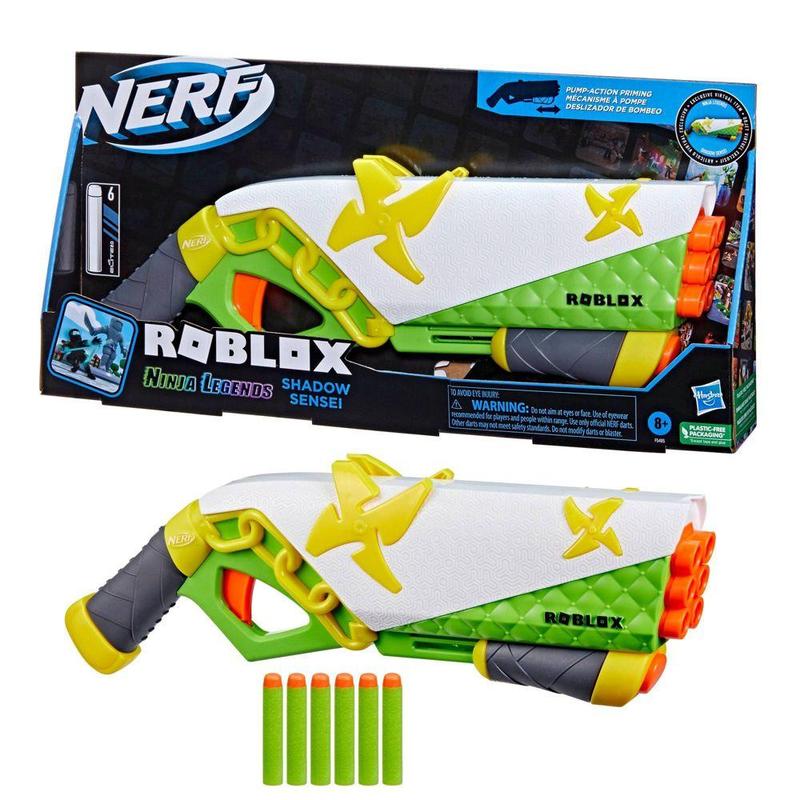 NERF Roblox Ninja Legends - Shadow Sensei Dart Blaster - Easy To Use: Just pull