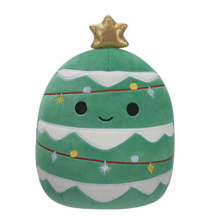 Squishmallows Original 8 inch Johann the Christmas Tree with Snow - Child's Ultra Soft Plush Toy