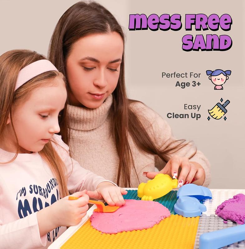 Sleepah Play Sand Set 5LB of Sensory Toy Sand with 13 Molds for Girls & Boys