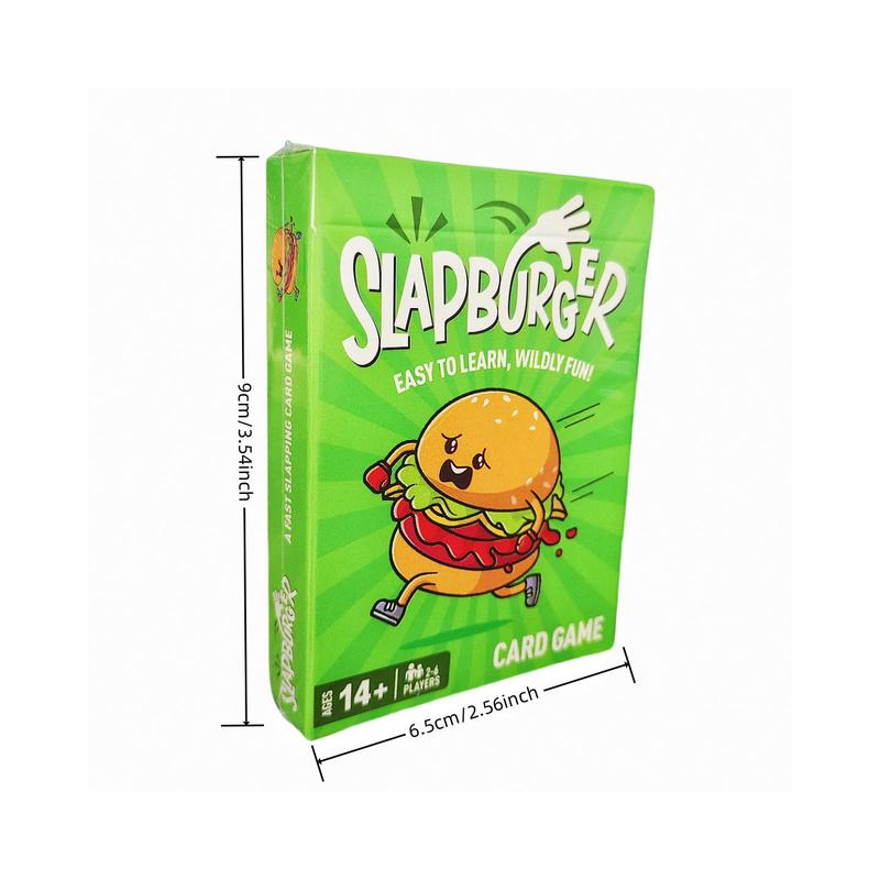 Slap Burger Game, 1 Box Funny Slap Burger Game Card, Creative Party Gift, Holiday Accessory, Birthday Party Supplies, Party Accessory