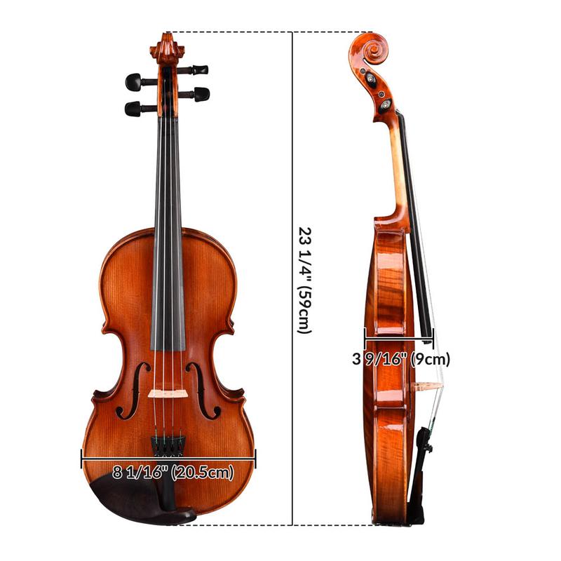 Yescom BV250 4 4 Advanced Full Size Violin w  Bow Case Outfit Set