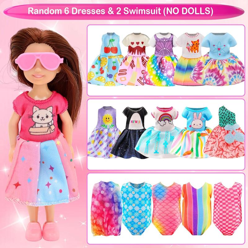 Christmas gift 25 PCS Girl Doll Clothes Dress Outfits and Shoes for Girl Doll Clothing 4 Pairs of Shoes for 4-6 Inch Dolls Clothes Accessories