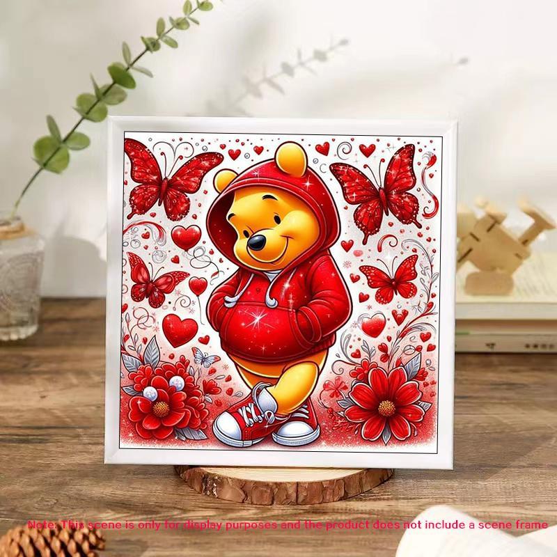 Cartoon Bear Pattern DIY Diamond Arts Colorful Painting Kit without Frame, DIY 5D Diamond Arts Colorful Painting Kit, Wall Art Decor for Home