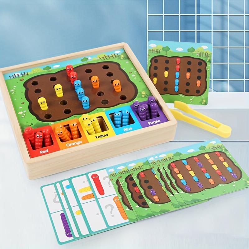 Children's educational early childhood wooden color classification insect catching game hands-on brain interactive toy , Pet Owners