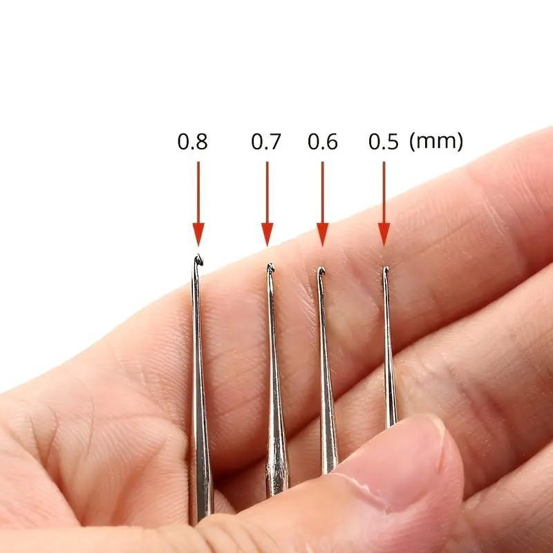 4pcs set Plastic Crochet Hook, Multifunctional Thin Crochet Hook, Household DIY Sewing Tool