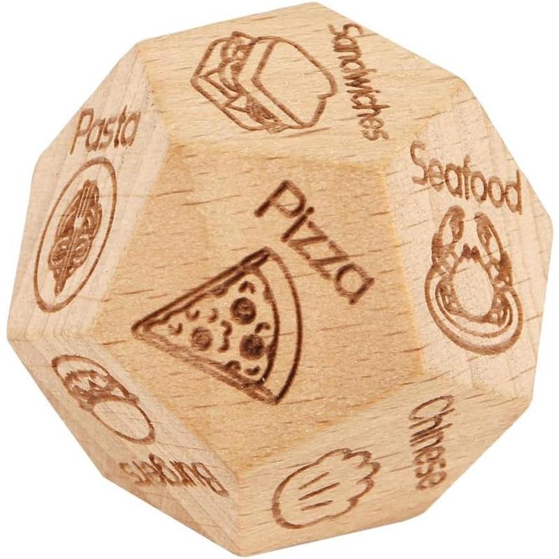 Choice Dice, 1.18 Inch Dinner Decision Dice Wooden Date Night Anniversary Decider Gift Ideas for Him and Her Couples Boyfriend Girlfriend Wife and Husband Valentines Christmas Birthday