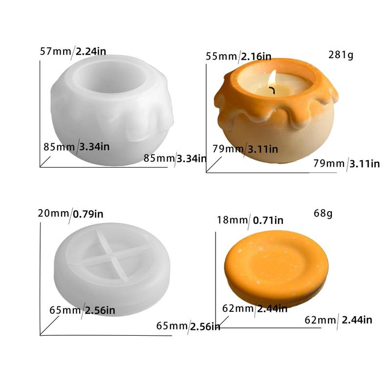 Honey Storage Tank Silicone Mold, 1 Count DIY Handmade Candle Cup, Gypsum Aromatherapy Crafts Mold, DIY Candle & Soap Making Supplies