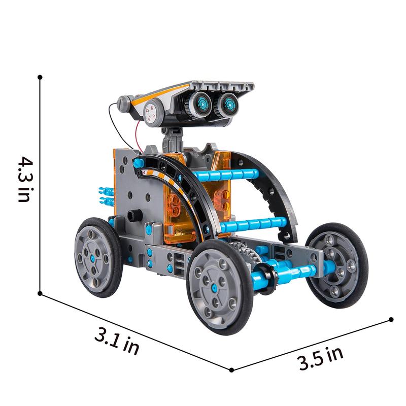 STEM Solar Robot Kit , 12-in-1 Educational STEM Science Experiment Toys, Solar Powered Building Kit DIY  &