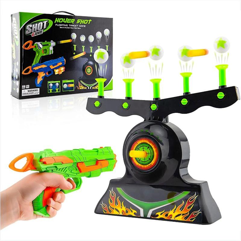 Nerf Guns Shooting Games Toy,Shooting Target,Glow in The Dark,Floating Ball Target Practice Toys for Kids Boys Hover Shot 1 Blaster Toy Gun 10 Soft Foam Balls 3 Darts Gift