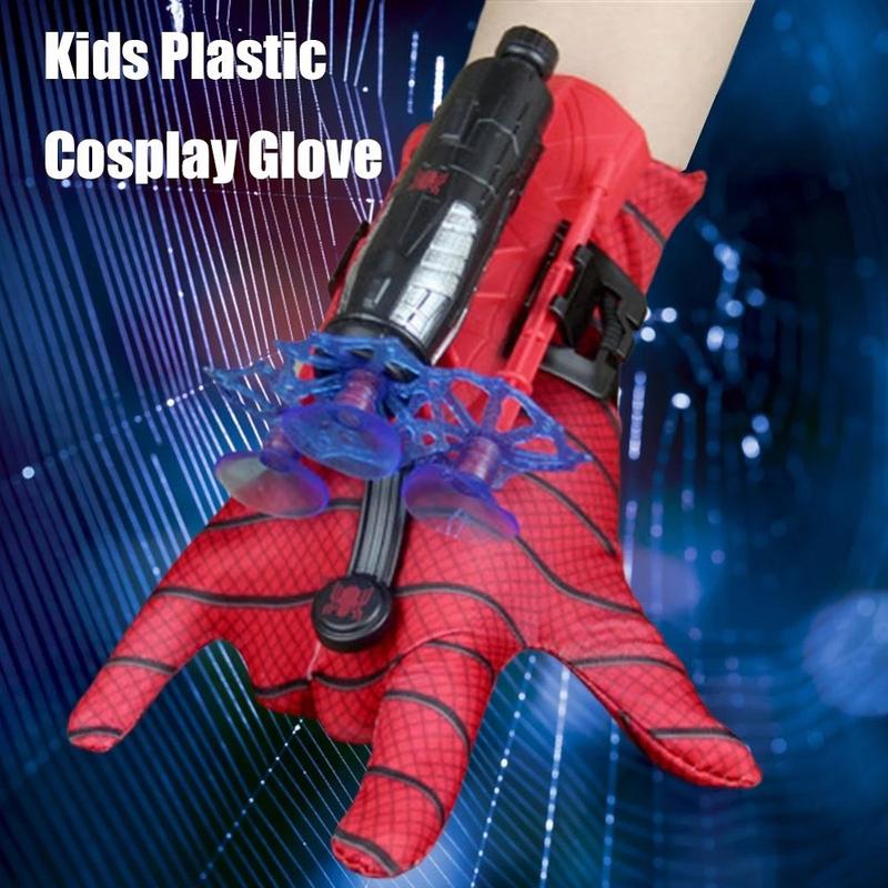 Spider Web Shooter Toy for Kids, Spider Gloves Launcher Cosplay Costume Props Party Supples Superhero Spider Role-Play Toy