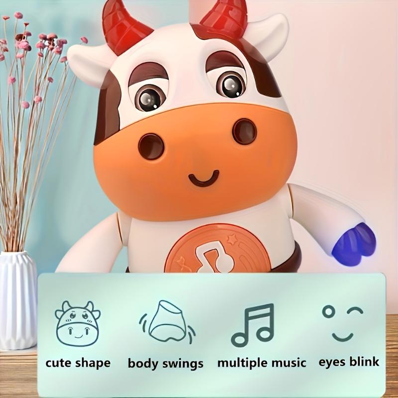 Interactive Singing & Dancing Cow Robot Toy with Music and Lights - Perfect for Boys & Girls, Ideal Christmas or Halloween Gift