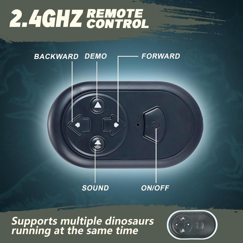 Remote Control Dinosaur - Realistic Electronic Velociraptor with 3D Eyes Shaking Head Light Sounds, Christmas Toy for Ages 3+ Boys and Girls dinosaur  animal