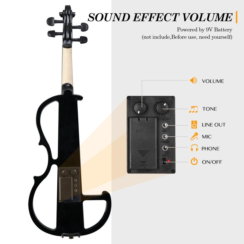 Starter Violins Primary Instrument 4 4 Electric Violin for Students, Beginners, Professionals and Performances Violin Instrument