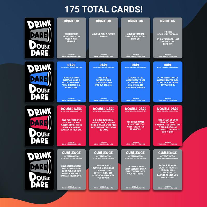 Sibling Solutions Drink, Dare, Double Dare (Naughty Expansion Pack) - The Ultimate Party and Family Games for Hilarious Antics, Daring Challenges & Double The Fun hilarious adult