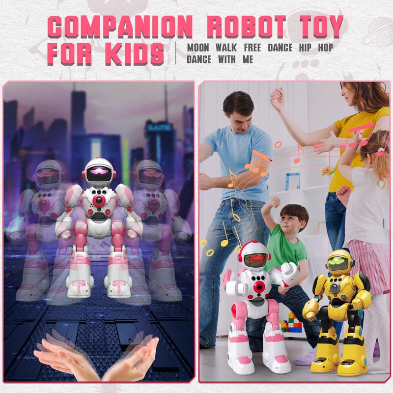 Robot remote control robot toy, voice interactive function, programmable music and dance interactive warrior robot, parent-child interactive educational toy, toddler birthday gift