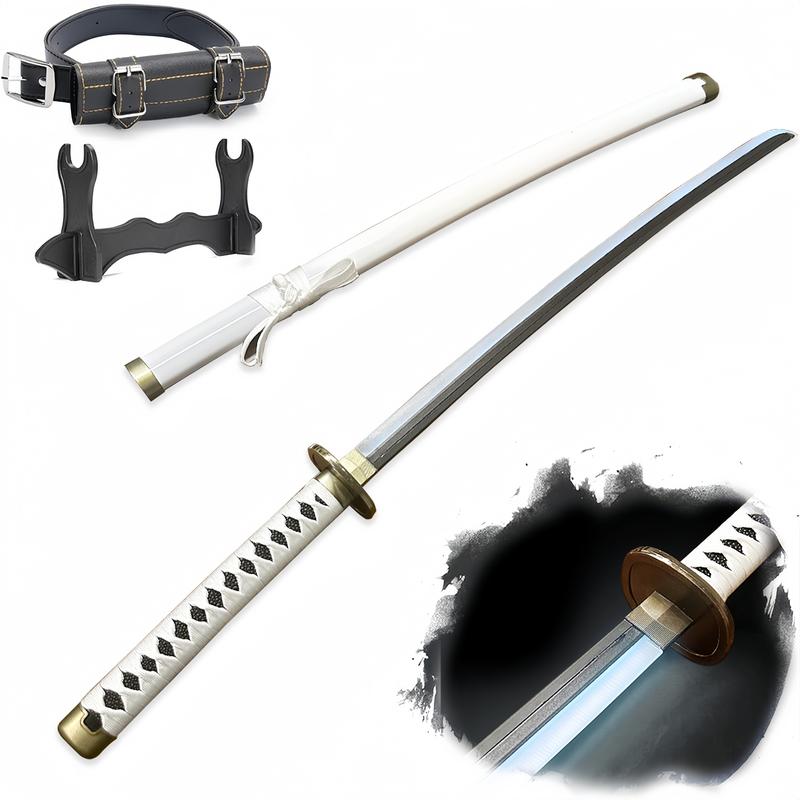 2.0 Upgraded Light Up One Piece wado Ichimonji Sword - 40 inches Kantana Plastic Anime cosplay prop with Belt & Stand