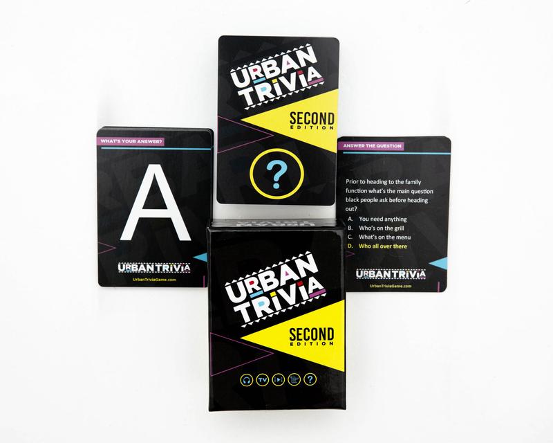 Urban Trivia Game 2nd Edition - Black Card Game for The Culture! Fun Trivia on Black TV, Movies, Music, Sports, & Growing Up Black! Great Trivia for Adult Game Nights and Family Gatherings