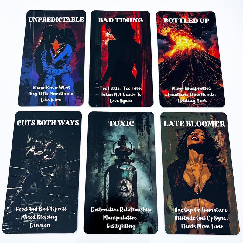 Shadow Love Oracle Cards: 56 Oracle Card Deck, Clarifying Love Situations to help you make informed decisions, divination tool for oracle reading, psychic reading, fortune, tarot cards