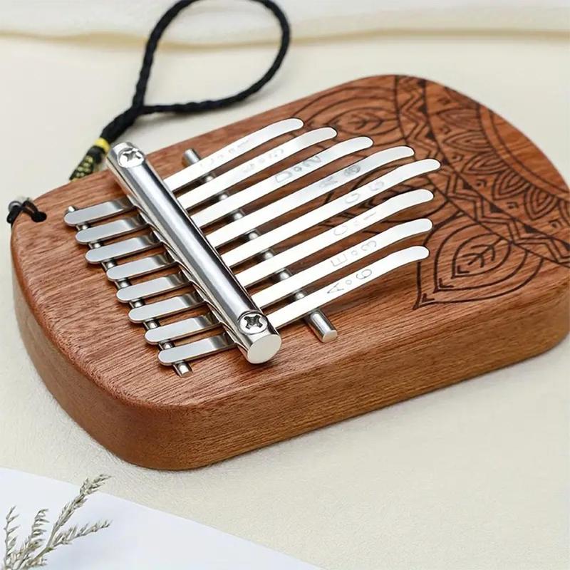 Mini Wooden Thumb Piano, 8-tone Mini Kalimba, Portable Finger Piano, Musical Instrument for Beginners