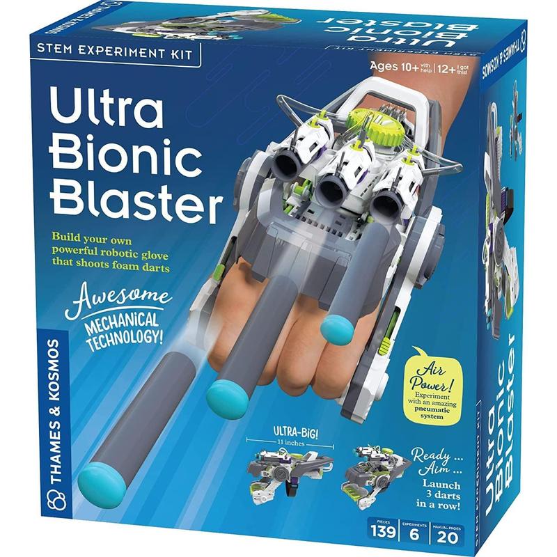 Thames & Kosmos Ultra Bionic Blaster STEM Experiment Kit | Construct a Robotic Foam Dart Blasting Glove | Challenging Build, Learn About Mechanical Technology & Engineering