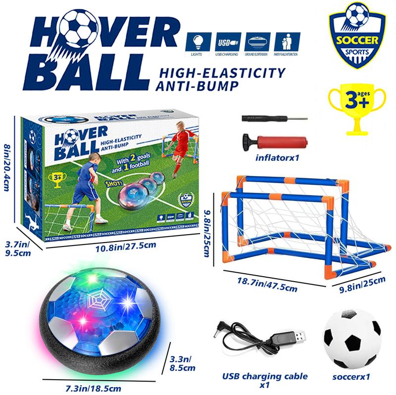 Hover Soccer Ball Rechargeable Floating with Led Lights Indoor Air Football Game Set