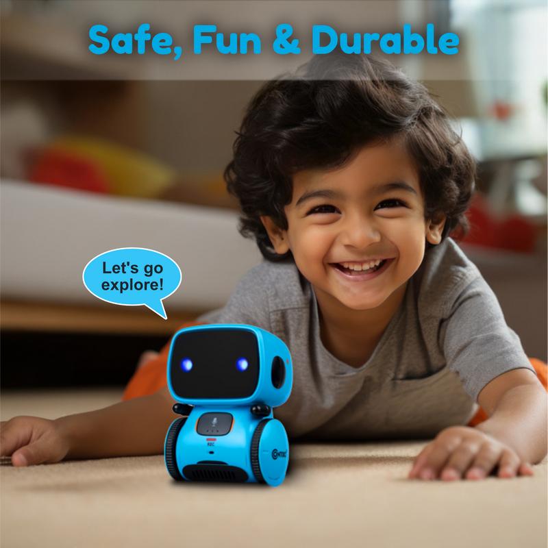 Contixo R1 Interactive Robot for Kids | Voice Control, Singing, Dancing | Ages 3+ | Fun Gift with Gesture Sensing in Pink, Blue, Green