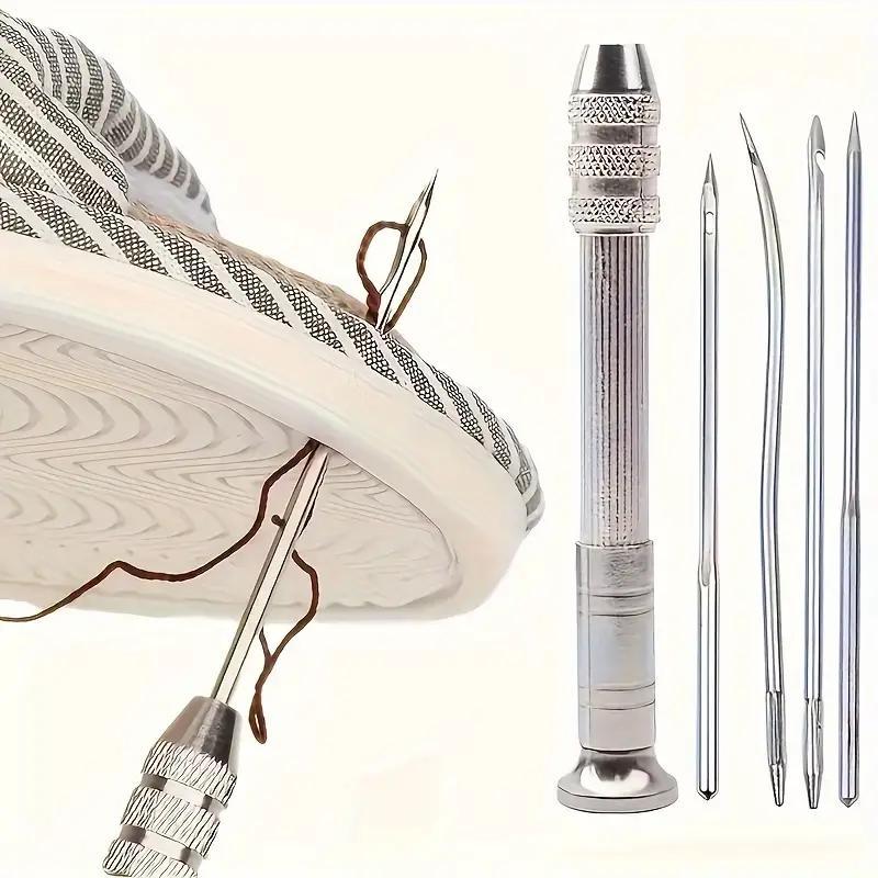 Creative Multi-function Awl Needle, 5 Counts set Punch Needle Tool Kit, Holiday Gifts for DIY Handmade Sole Crochet