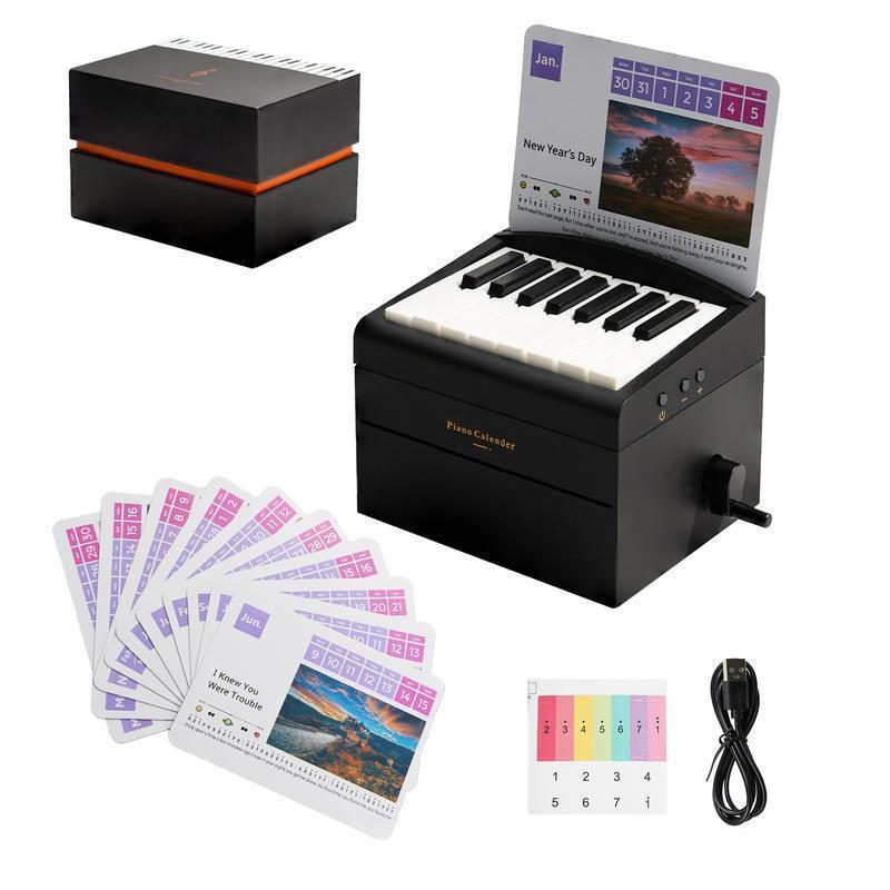 Swift Piano Calendar 2025 with Music Lyrics Mini Piano with 52 Sheet Music in 28 Cards for Fans, Family and Friends Advent Calendar