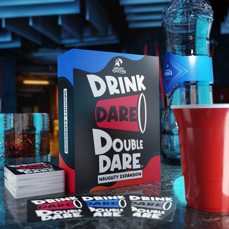 Sibling Solutions Drink, Dare, Double Dare (Naughty Expansion Pack) - The Ultimate Party and Family Games for Hilarious Antics, Daring Challenges & Double The Fun hilarious adult