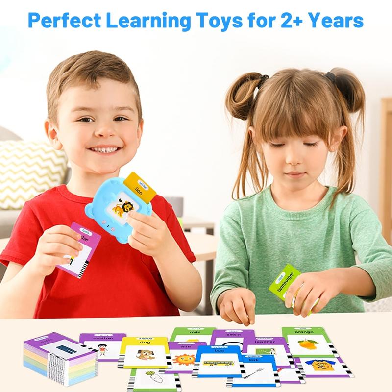 224 510(Spanish&English) WordsAlphabet Bilingual TalkingFlash Cardsfor 3-8 Years Toddlers,Pocket SpeechBuddy Therapy AutismToyS,Educational Learning InteractiveToy forBoys Girls Kids Gifts Blue